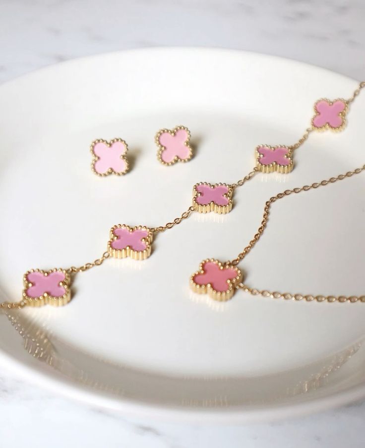 Lucky Girl Clover Set - Pink