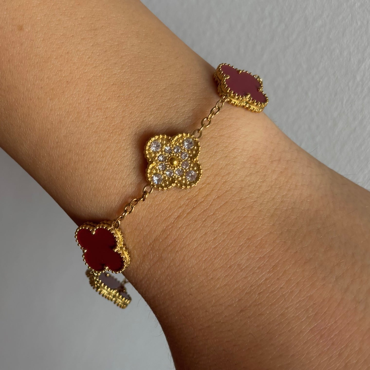 Lucky Girl Clover Set - Burgundy