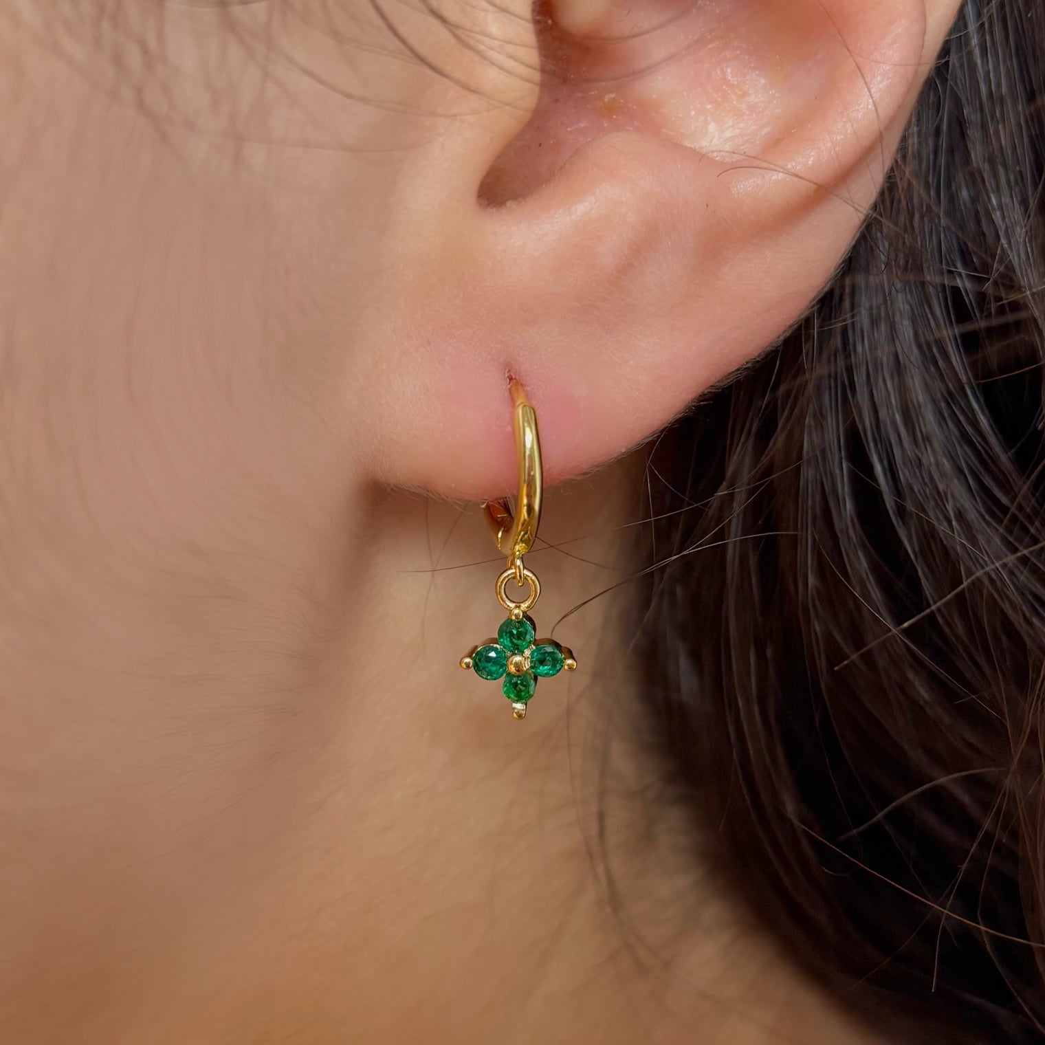 Alice Earrings - Emerald