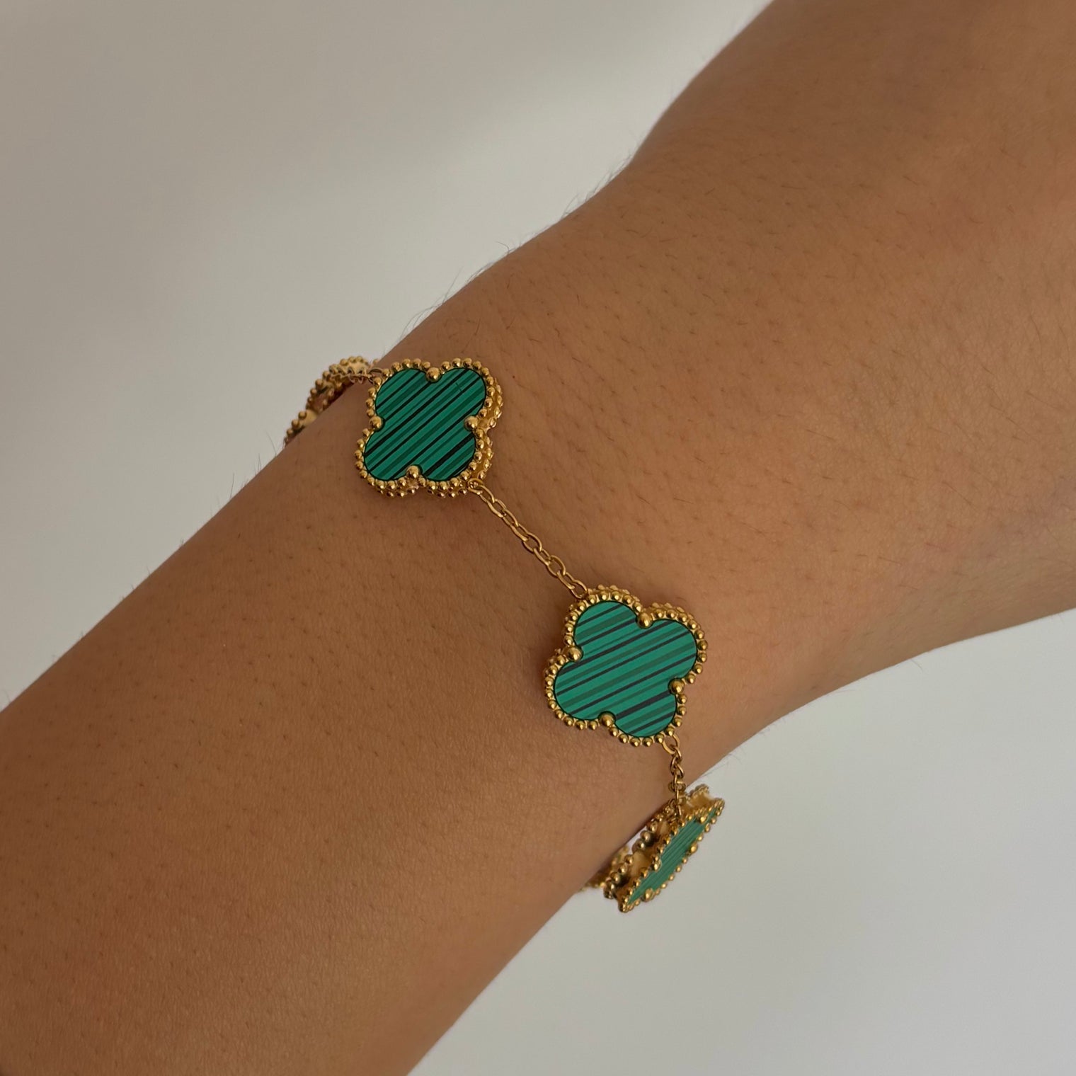 Lucky Girl Clover Bracelet - Emerald