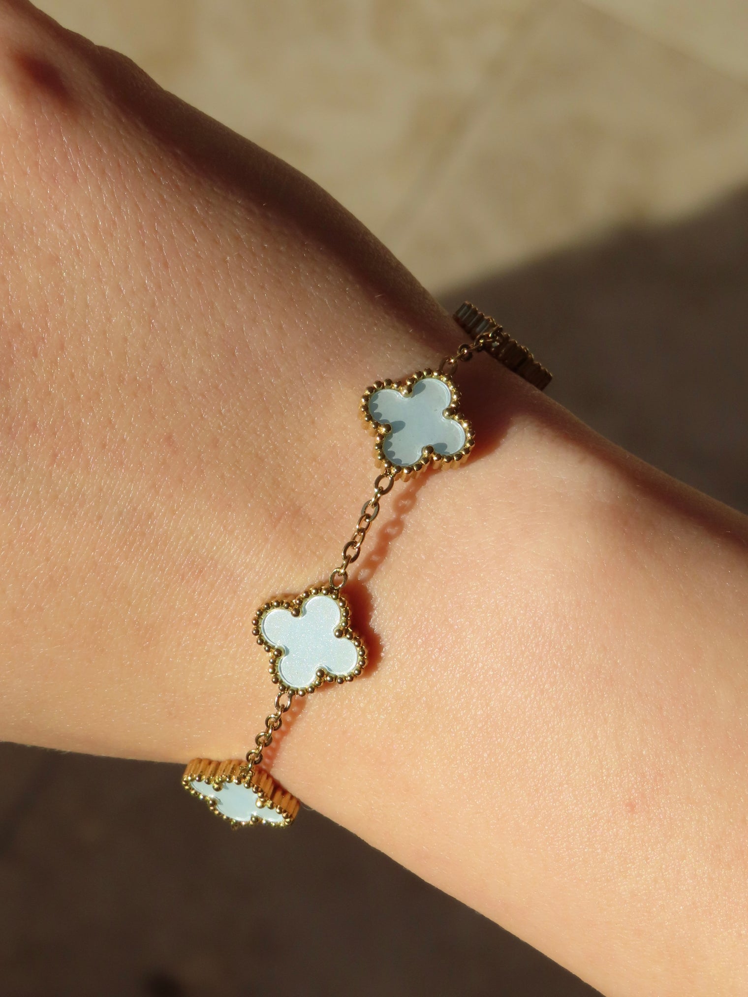 Baby Blue Clover Bracelet