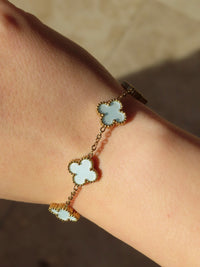 Baby Blue Clover Bracelet