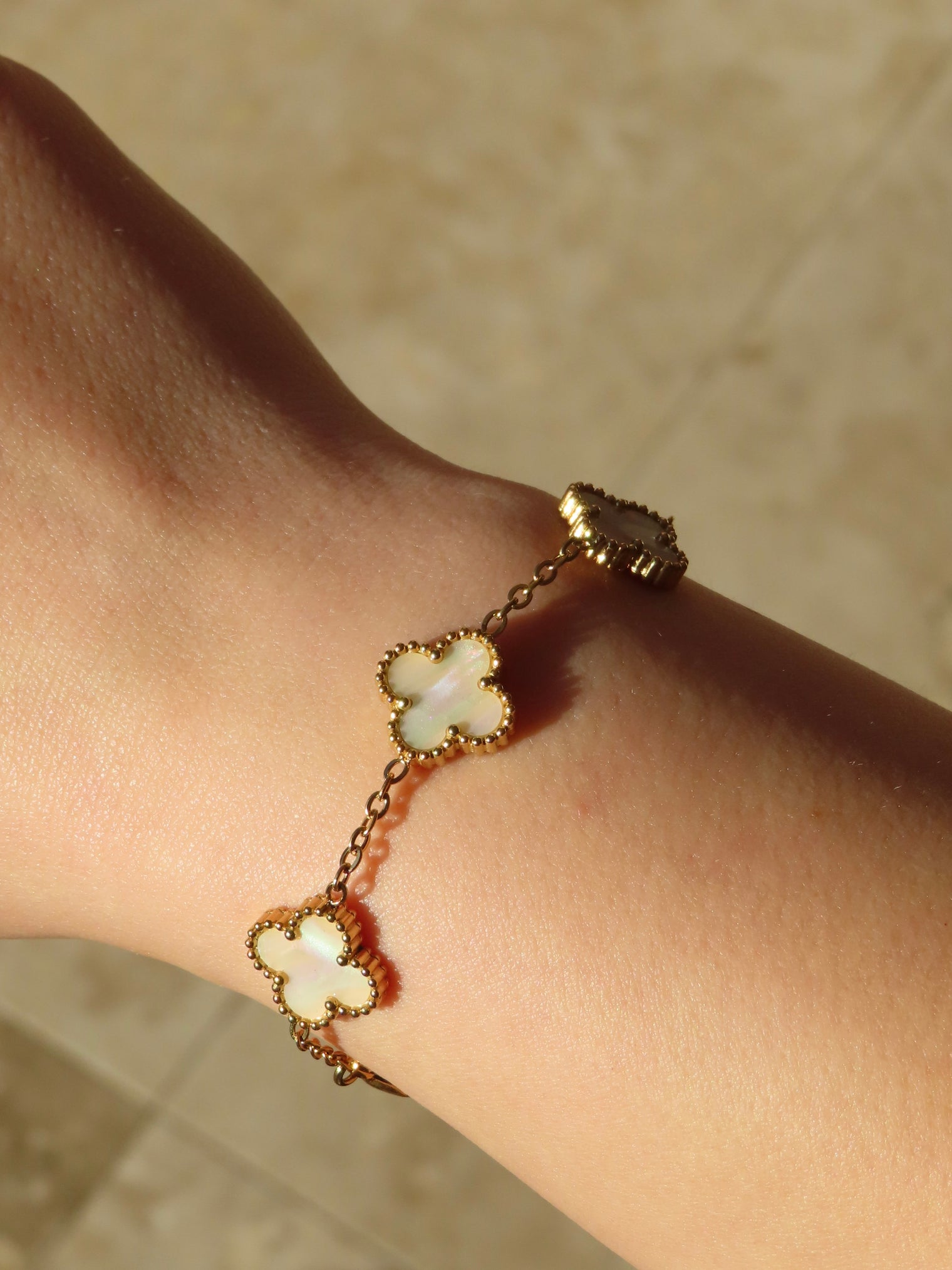 Pearl Clover Bracelet
