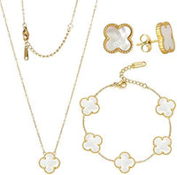 Lucky Girl Clover Set - White