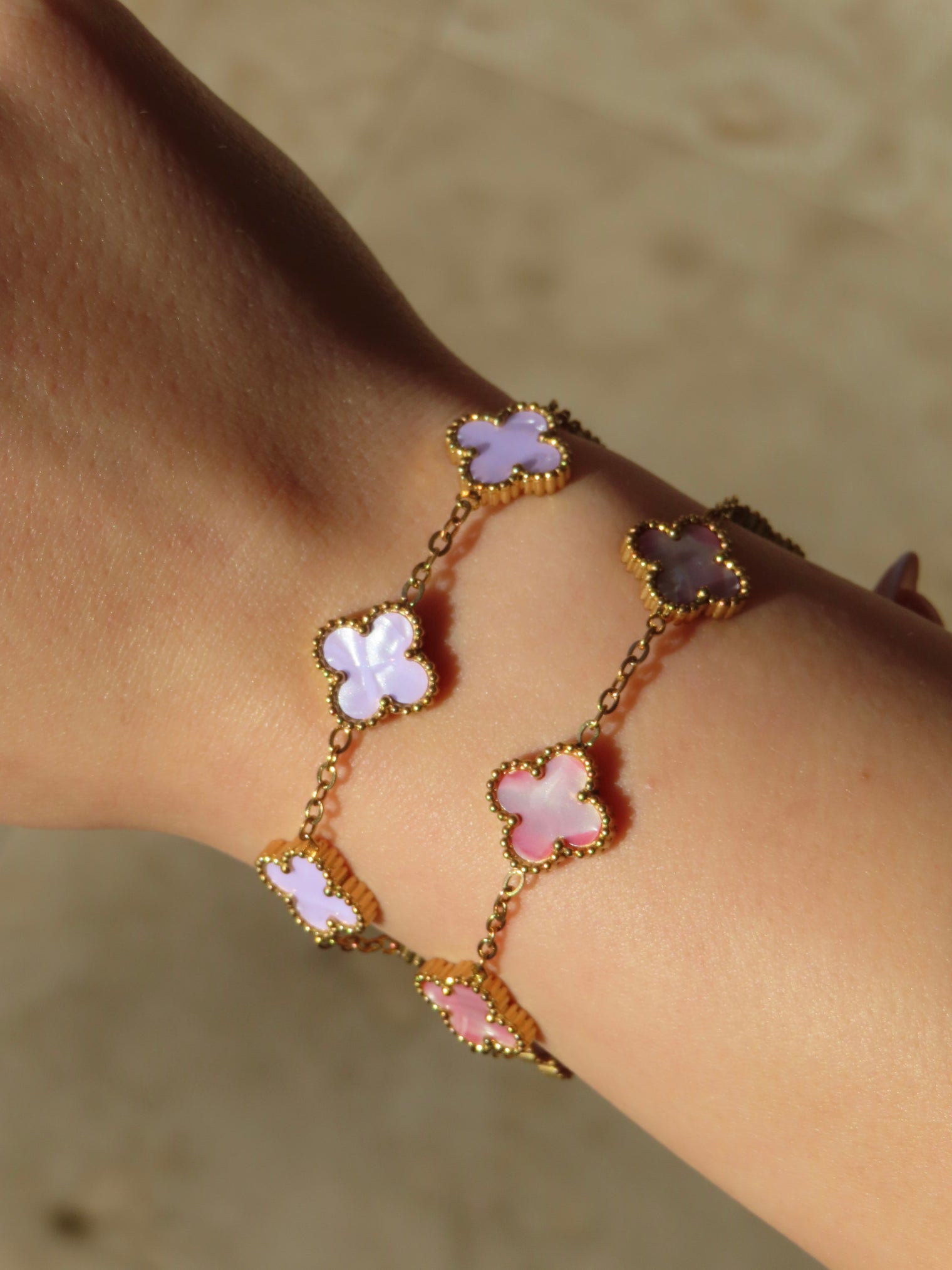 Lavender Clover Bracelet