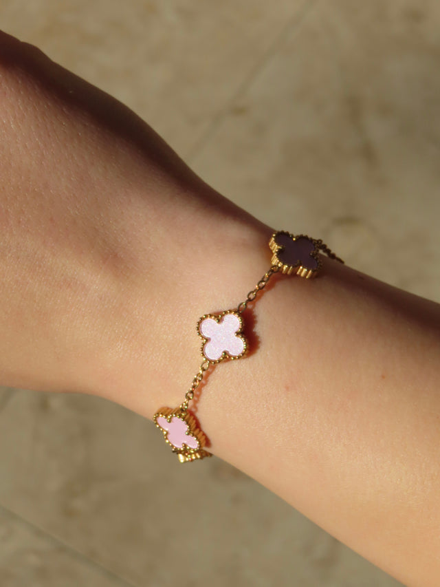 Baby Pink Clover Bracelet