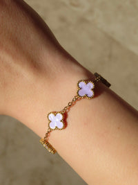 Lavender Clover Bracelet