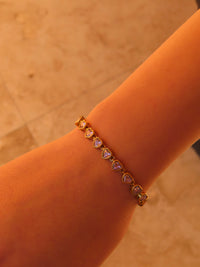 Pink Hearts Tennis Bracelet