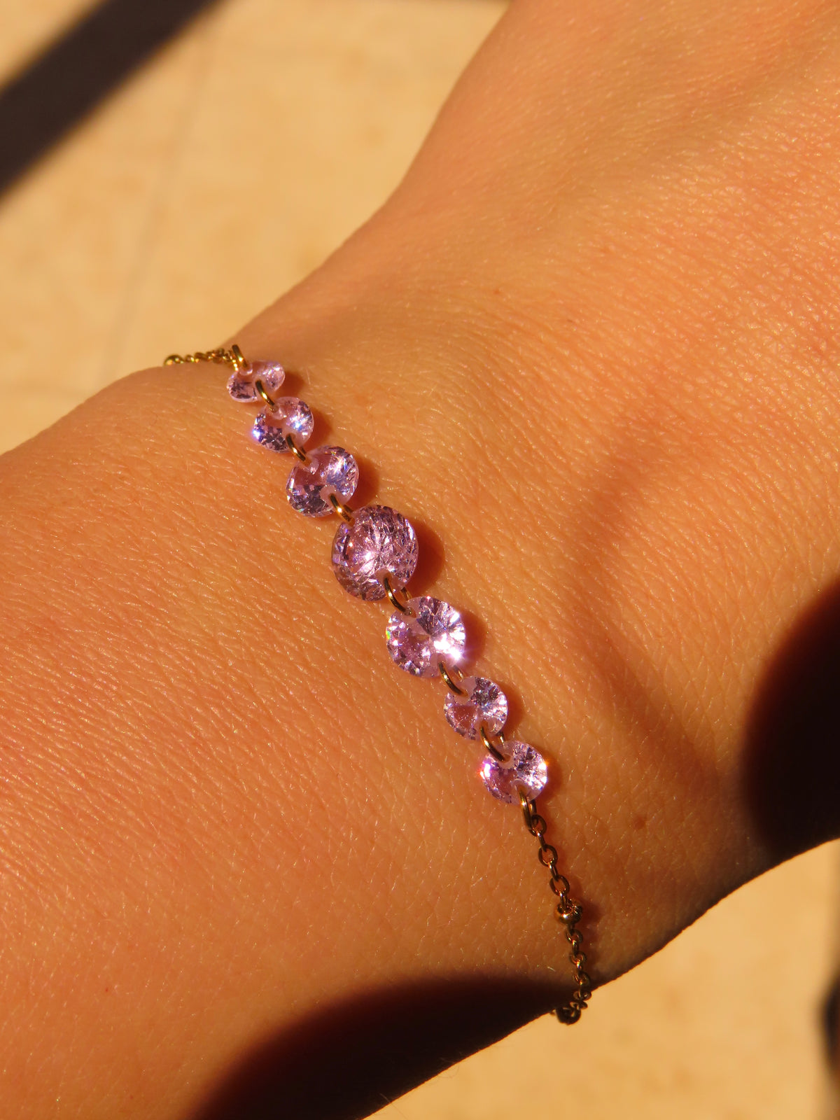 Baby Pink Gem Bracelet