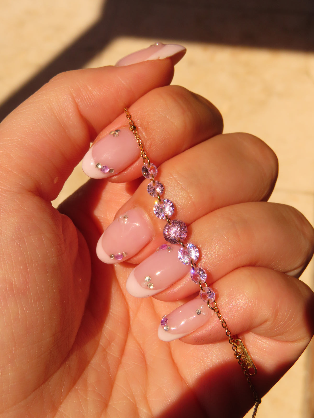 Baby Pink Gem Bracelet