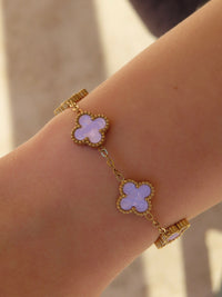 Lavender Clover Bracelet