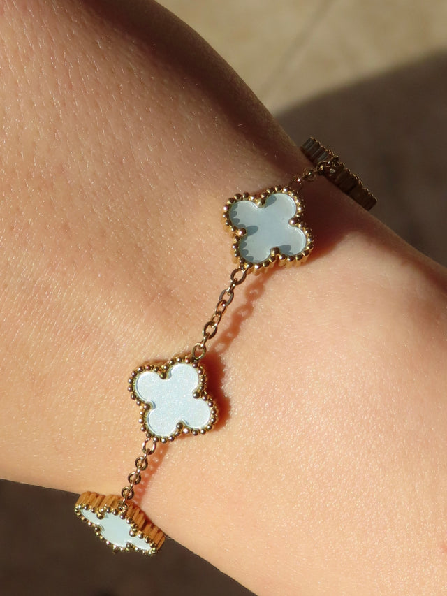 Baby Blue Clover Bracelet