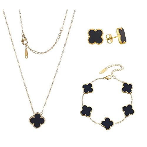 Lucky Girl Clover Set - Black