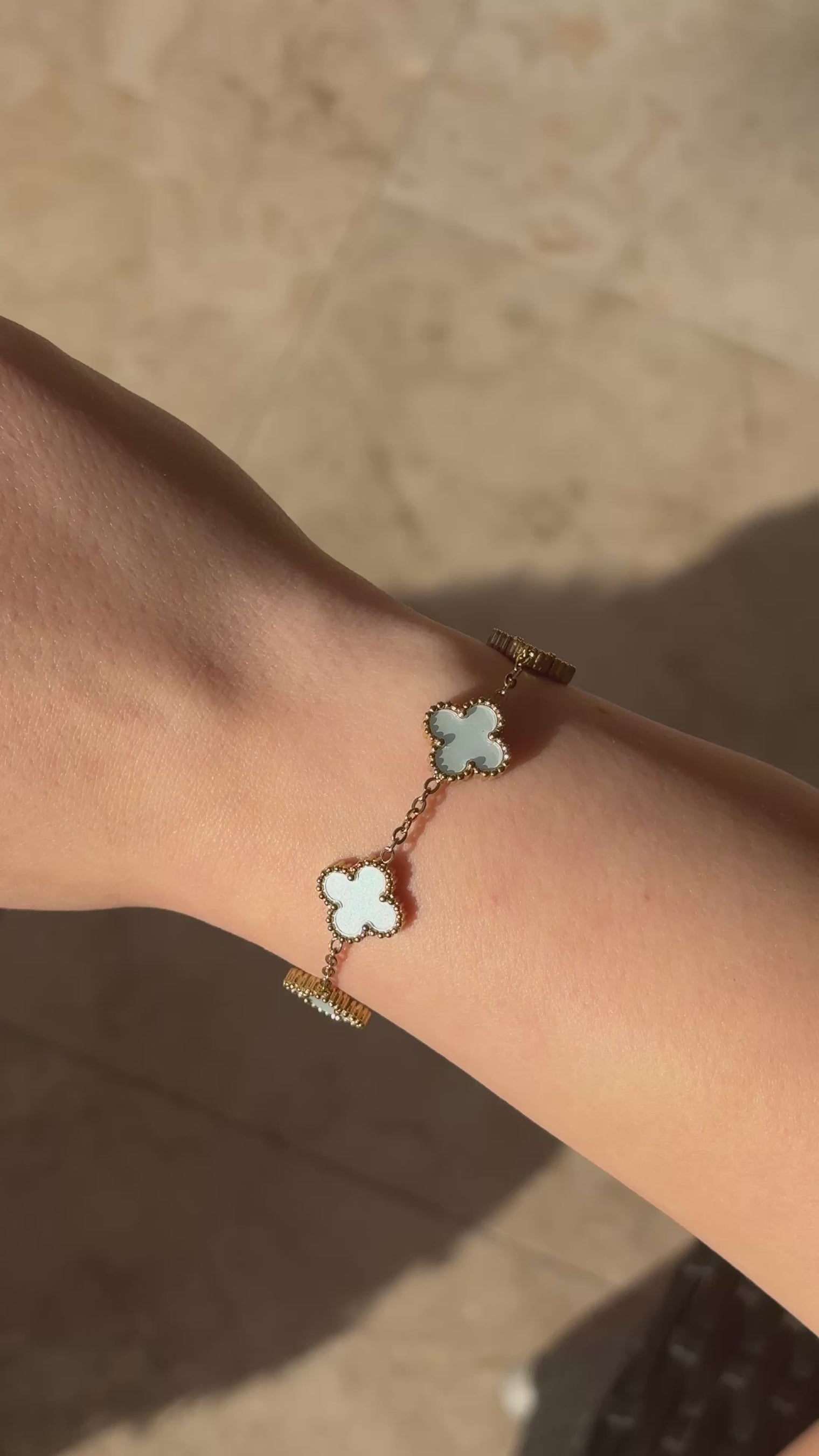 Baby Blue Clover Bracelet