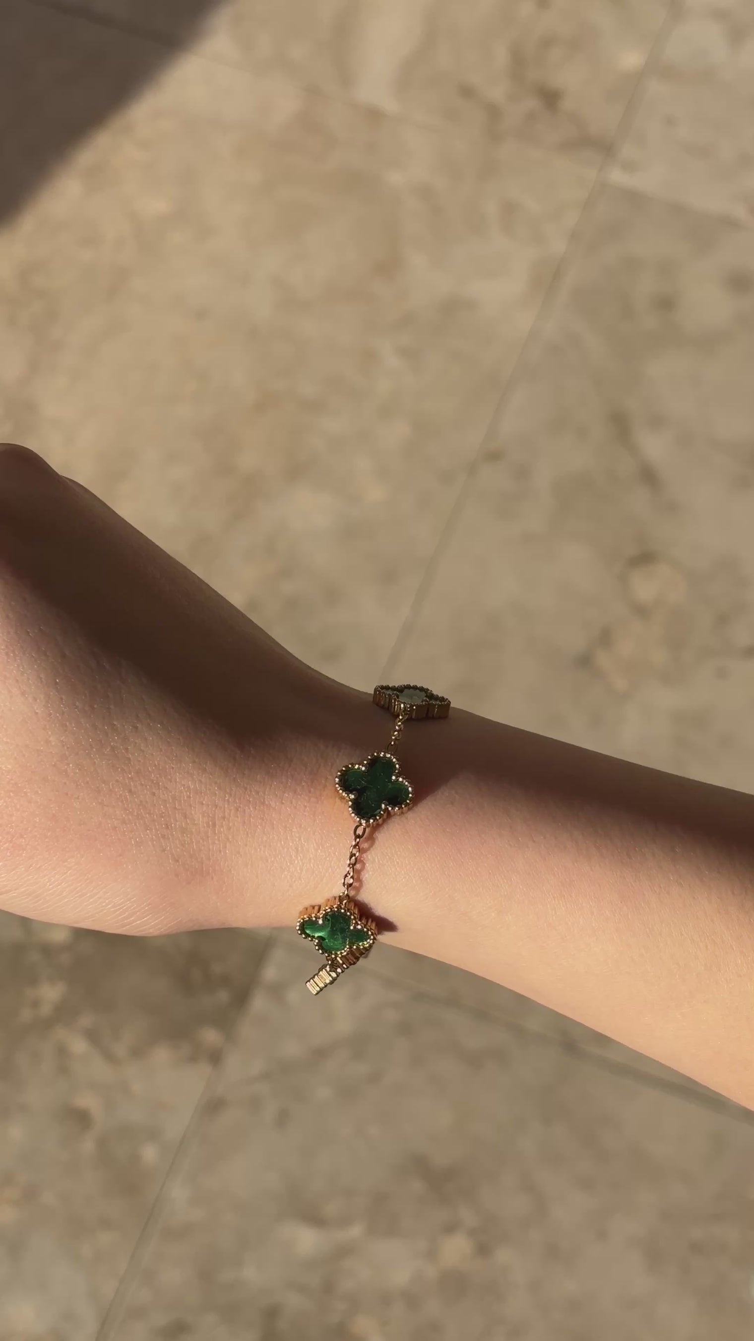 Emerald Clover Bracelet