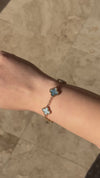 Pearl Blue Clover Bracelet