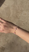 Pearl Pink Clover Bracelet